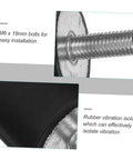 Four Pack 40x30mm Rubber Vibration Isolator Mounts With M10x25mm Studs Pro Grade Heavy Duty Shock Absorbers For Fitness Equipment Machinery Air Compressors Bike Rigs And Vibration Isolation, M6 x 18mm bolts shown