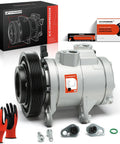 Heavy Duty AC Compressor With Clutch And 6 Groove Pulley Pre Filled Pag 46 Oil Built rugged compressor with accessories.