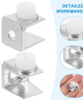 Bulk 100/200 Piece Shelf Brackets Glass Support Clamps Zinc Alloy Wall Mounts For Shower Rails And Mirror Hangers Hardware close-up view