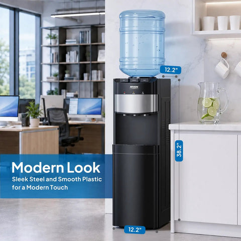 Top Loading Water Cooler Dispenser With Three Temperature Settings in modern office setting