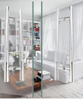 Heavy Duty Stainless Steel Round Tube Door Handle for Home Office Glass Doors and Sliding Doors, interior view