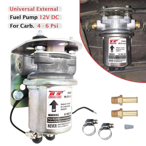 Replacement Electric Fuel Pump 12V 4-6 Psi 4-8 Rotary Vane Universal Auto Fuel Pump with accessories for installation