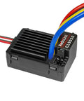 Close-up of Beefy 90A Brushed Waterproof ESC with Built In 5A BEC, 5.5V/7.5V Selectable, for RC crawlers tanks cars boats, XT60 plug
