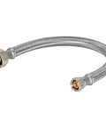 20 Inch Stainless Steel Braided Faucet Connector with Flexible Universal Design and Easy Install, 1/2 Inch FIP to 3/8 Inch Compression