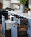 Kitchen with cabinets featuring Antique Brass Cabinet Pulls 5 Inch Center To Center Din Cup Handles Retro Style Zinc Alloy