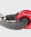 45000 Lbs Snatch Recovery Ring For Off Road Vehicles, heavy duty red winch snatch block pulley with soft shackle for ATV and SUV.