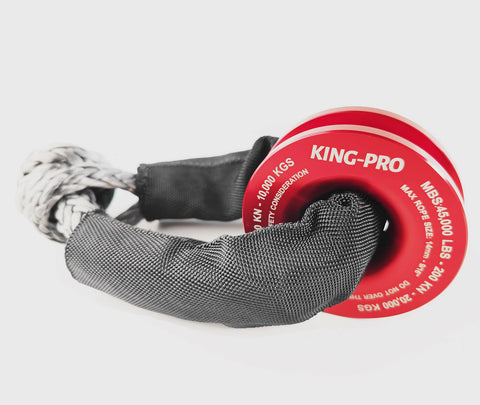 45000 Lbs Snatch Recovery Ring For Off Road Vehicles, heavy duty red winch snatch block pulley with soft shackle for ATV and SUV.