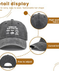 Vintage Black Baseball Cap With Low Profile Curved Brim For RV Lovers And Caravan Travelers Casual Golf And Outdoor Leisure Dad Hat Funny Things I Do In My Spare Time Cap with detail display of features.
