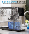 Slick Countertop Nugget Ice Maker With Self Dispensing Tray drops thirty three pounds of fresh chewy ice daily ready in ten minutes.