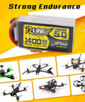R-Line Version 5.0 6S 22.2V 150C 1400mAh LiPo Battery Pack with XT60 plug for racing RC cars and drones