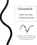 Slick silicone gooseneck of Top Shelf Heavy Duty 30 Led Magnetic Work Lamp adjusts to any angle for versatile lighting.