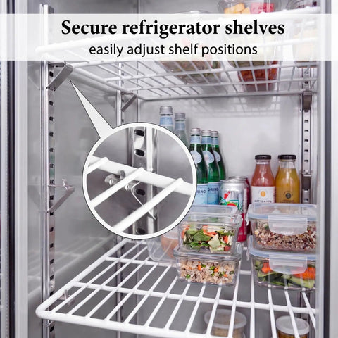 Eight Piece Stainless Steel Refrigerator Shelf Clips Replacement Rack Buckles For Fridge Freezer Durable Kitchen Organizer
