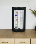 Dope Desktop Weather Station With Galileo Thermometer And Fitzroy Storm Glass Predictor, Matte Black Finish, Five Multicolor Spheres