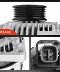 Close-up of Alternator Replacement For Honda Odyssey 2007, Pilot 2007-2008, Ridgeline And Acura MDX TL RL 2005-2009, 130Amp 12V