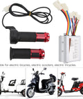48V 500W Brushed Speed Controller With Throttle Grip For Universal Motors In Electric Vehicles Like E Tricycles Scooters And Mobility Aids With Aluminum Heat Dissipation Shell, throttle grip and controller
