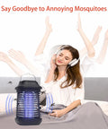 Outdoor And Indoor Bug Zapper With 3 Meter Cord And On Off Switch, 4200V Electric Mosquito Zapper For Home Backyard And Patio, Blue Light Attracts Bugs