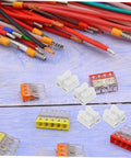 55 Piece Spring Clamp Terminal Blocks And Wire Connectors Kit For LED Lighting Wiring Quick Connect Push Terminals
