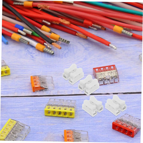 55 Piece Spring Clamp Terminal Blocks And Wire Connectors Kit For LED Lighting Wiring Quick Connect Push Terminals