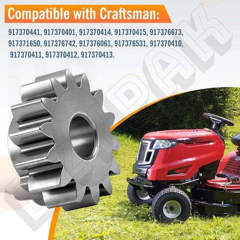 Two Pack 14T Pinion Gear Replacement For Husqvarna And Poulan Lawn Tractors 532403849 next to Craftsman lawn tractor
