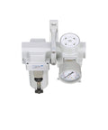 Air Filter Regulator Combo Three Quarter Inch NPT With T Handle Manual Drain Heavy Duty Metal Bowl Ten Micron Element Zero To One Hundred Fifty Psi Gauge And Mounting Bracket