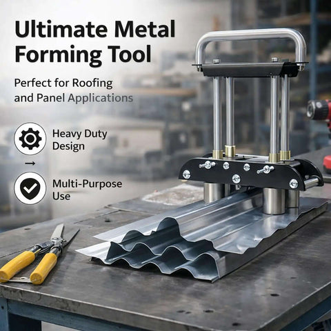 Workhorse Sheet Metal Bending Tool For 0-90 Degree Angles on 0.3-1mm steel, aluminum, copper sheets with roller bender and clamping system