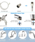 Inlet hose and adapter for Full Automatic Portable Washer And Dryer Combo Featuring Built In Pump Drain 8 Lbs Compact Laundry Spin Dryer.