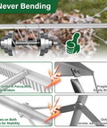 Aluminum Landscape Rake 36 Inch Head 67 Inch Handle showing never bending design and stable screws
