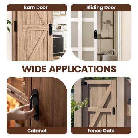 9 Inch Stainless Steel Barn Door Handle Black Heavy Duty Pull For Barn Doors And Home Rooms Easy Install Durable Hardware Beefy Construction With Smooth Surface Anti Slip Grip And Simple Mounting For Indoor Outdoor Use on barn door, sliding door, cabinet, and fence gate