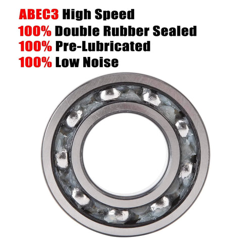 Donepart 6001-2RS ball bearing, steel, double-sealed ABEC3, 12x28x8mm