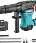 Heavy Duty SDS-Max Demolition Jack Hammer Corded 1300W 12-Pound Workhorse With 1-9-16 Inch Chisel, Carrying Case, and Two Chisels