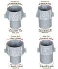 4 Pack Water Pipe Adapter Kit 1/2 To 1 Inch And 7/8 Inch Converters For G1/2 BSPP NPT SAE Threads, Male To Female Hose Fittings