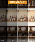 Six Pack RGB Under Cabinet Lights With Remote And App Control Dope Lighting For Kitchen And Closet showcasing dimmable settings