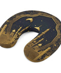 Eid Golden Mosque Travel Pillow With Memory Foam Neck Support, Portable U Shaped Napping Pillow For Planes Trains And Cars