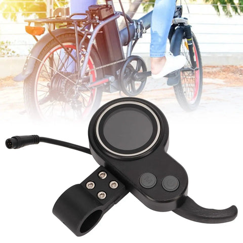 2 in 1 Digital Speedometer for Electric Scooters With Finger Throttle High Visibility LCD, Real Time Speed, Battery Level, Mileage, Gear Indicator and Fault Codes, Your Go To Upgrade for Commuters, Urban Riders, and Students