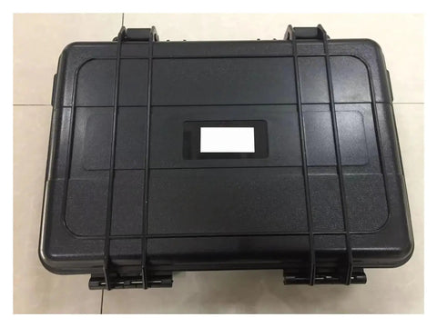 Heavy Duty Hydraulic Torque Wrench Two And A Half Inch Square Drive Dishing Out Nineteen Thousand Newton Meters Of Raw Torque Built Rock Solid From Aluminum Alloy With Dead On Accuracy Plus Hose Swivel For Tight Garage Jobs in a black protective case.