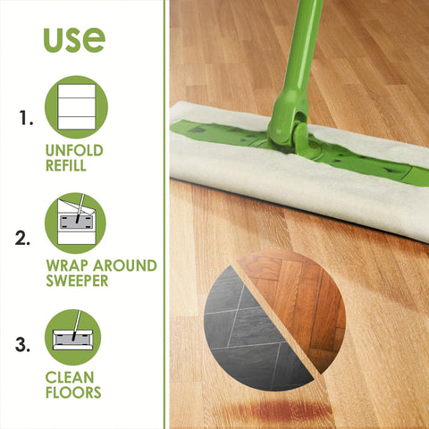 Bamboo Floor Wipes 20 Count For Wood Laminate And Tile Floors Soft Durable No Harsh Plastics Eco Friendly Wipes demonstration