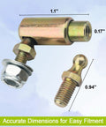 Throttle Disconnect Quick Release Ball Joint Set, 2 Pack, Fast Throttle Linkage Removal And Reattachment, 10-32 Female Threads For Secure, Smooth Operation, Ideal For Tuning And Maintenance, with dimension callouts