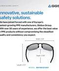 Lightweight Sport Polarized Sunglasses With Anti Fog And Scratch Resistant Lenses Built For The Daily Grind Featuring Fly Frames showing dimensions.