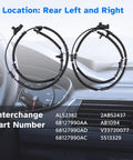 Heavy Duty Rear ABS Wheel Speed Sensor Direct Swap For Dodge Grand Caravan And Chrysler Town And Country No Fuss Plug And Play Two Pack showing rear left and right sensors.
