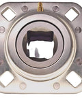 Top view of Drive Flanged Disc Bearing For APC Farm Harrow With Four Bolts And Two Triple Lip Seals Replaces FD209RM.