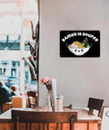Vintage Style Metal Sign Ramen Is Souper Tin Wall Art For Home Kitchen Office Garage Decor 8x12 Inch Lightweight Aluminum Sign With Rustic Charm And Ready To Mount displayed in cafe