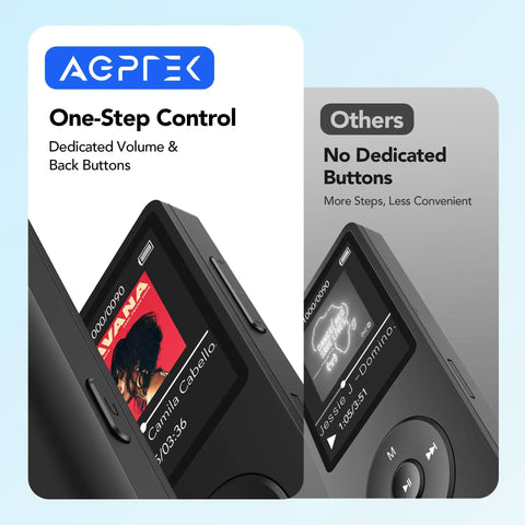 64GB MP3 Player With 65 Hours Of Battery Life Ultra Lightweight Pocket Sized Music Player for Sports and Armband comparison