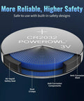Badass Long Lasting Cr2032 3V Lithium Coin Cell Battery 12 Pack showing details and safety features of durable battery design.