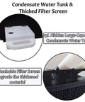 13L condensate water tank and thick filter screen for Badass 22500 Btu Heavy Duty Industrial Mobile Air Conditioner.