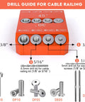 Go To 45 30 90 Degree Angle Drill Guide for straight and angled holes aluminum drill jig for cable railing and lag screws