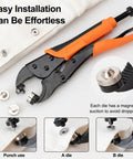 Heavy Duty Snap Fastener Kit With Punch Plier And 280 Pcs 15mm Stainless Snaps Includes Screws Sockets Caps 40 Snap Sets
