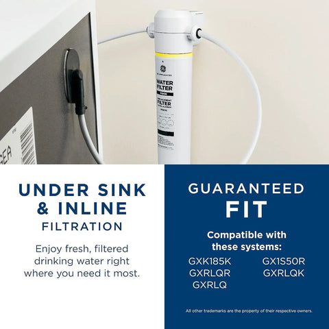 Under Sink Water Filter Replacement That Reduces Sediment, Rust And Other Impurities with compatibility details and image of filter