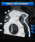 Beefy Rear Main Seal Cover Kit With Gasket And Bolt For GM V8 Engines Fits Cadillac Escalade, GMC Yukon Sierra, Chevy