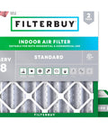 21x21x4 MERV 8 Pleated Air Filter for HVAC Systems Electrostatic Dust and Allergy Defense 2 Pack box