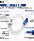 Two Pack Brake Bleeder Hose Kit For Cars And Motorcycles One Person Brake Fluid Bleeder Hose With One Way Valve shown